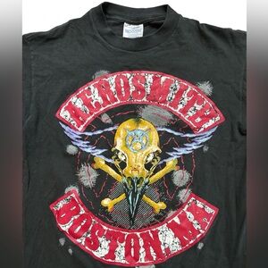 Vintage Aerosmith T-Shirt Men’s/Unisex Medium 90’s Brockum Tag Boston MA Tour